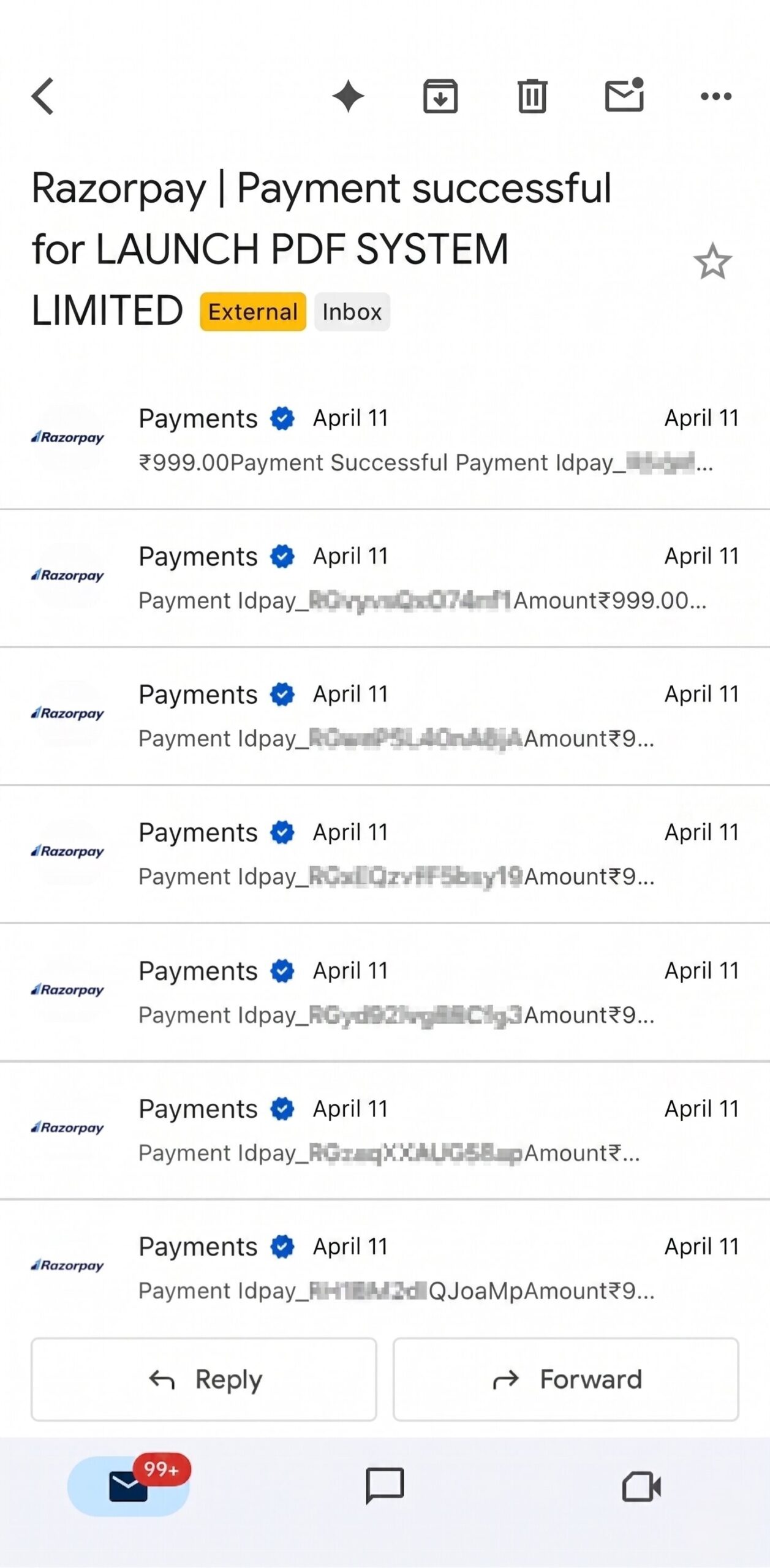 Payment proof 5